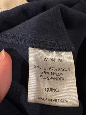 Quince navy blue performance ponte knit ankle pants sz L thumbnail 5