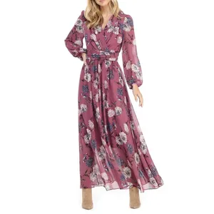 Gal Meets Glam Georgia Chiffon Maxi Dress Size 0‎ Floral Flowy Romantic Cottage thumbnail 9