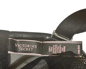 Victoria’s Secret Holiday 2017 Black Iconic Very Sexy Fishnet Lace Corset Sz 34B $88 thumbnail 4