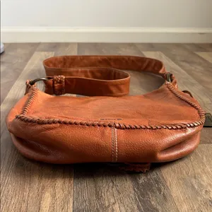 FRYE Cognac Leather Crossbody Saddle‎ Bag Braided Boho Chic Western Inspired thumbnail 9