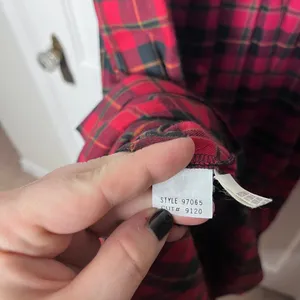 Vintage Susan Bristol Red Black Plaid Pinafore Midi Flannel Holiday Dress Size 8 thumbnail 6