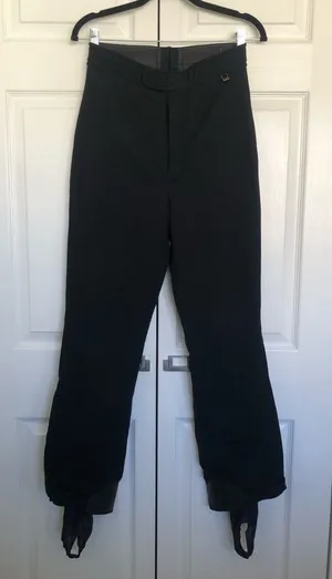 Women’s Black Vintage Roffe Ski and Snow Pants Size 10L thumbnail 1