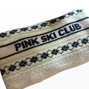 Victoria's Secret PINK Ski Club Intarsia Argyle Sweater Cream XL New Soft Cozy thumbnail 5