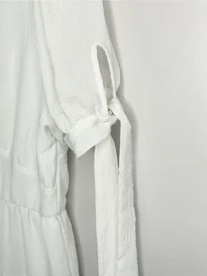 Altar'd State White Tiered Mini Dress Size L thumbnail 5