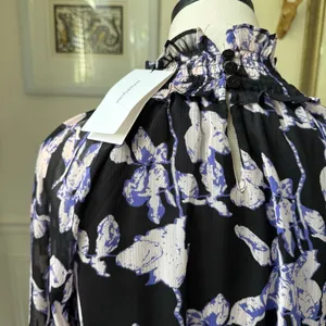 O.P.T One Pretty Time On The Run Long Sleeve Chiffon Midi Dress M thumbnail 4