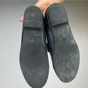 Venettini | Navy Blue‎ Hand Made Leather Loafers with Silver Detail thumbnail 4
