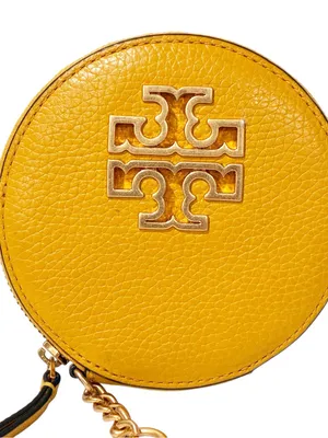 Tory‎ Burch Britten Coin Pouch Key Fob Yellow Bag Mini thumbnail 1