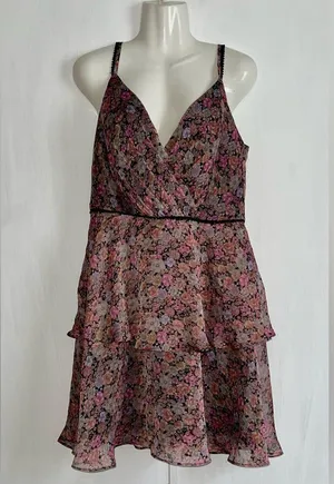 DB Studio Floral V-Neck Sleeveless Dress thumbnail 4