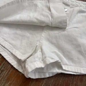 Altar'd State White Mini Wrap Skort Medium Silver Buttons thumbnail 4
