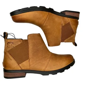 SOREL Emelie Chelsea Boots Waterproof Camel Brown‎ Leather Women’s Size 10 thumbnail 7