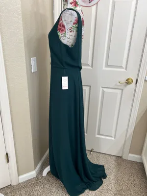 NWT Show Me Your Mumu Emerald Chiffon Maxi Bridesmaid Dress Size XL thumbnail 5