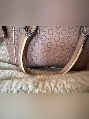 Guess Pink Monogram Mini Satchel Crossbody Purse thumbnail 7