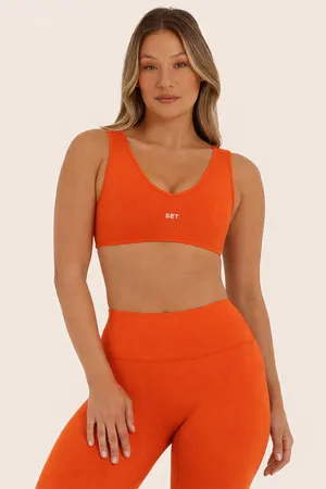 Set Active Orange Sportbody Two Piece Sports Bra and Legging Set thumbnail 1