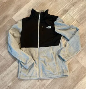 The North Face Women's Jacket Full Zip Fleece Polartec Gray & Black thumbnail 1