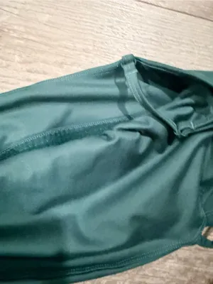 girlfriend collective Dark Green Square Neck Adjustable Strap Crop Top thumbnail 7