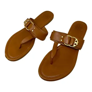 Tory Burch Tan Leather Marsden Flat Thong Sandal Size 9.5 thumbnail 4