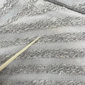 Maison Jules Sweater Gray Striped Cropped Knit Cardigan Coastal Academia Preppy thumbnail 10