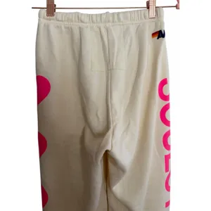 Aviator Nation x SoulCycle 4 Hearts Sweatpants Cream Women's Size Small thumbnail 6