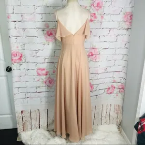 Jenny Yoo Mila nude off the shoulder gown thumbnail 7