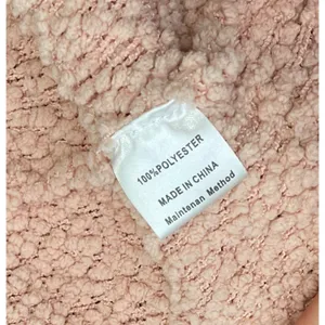 Merokeety Cardigan Size Large Peach Soft Popcorn Knit Boucle Sweater Cozy Chic thumbnail 6