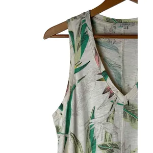 Z Supply Reverie Dress Women Large White Birds Of Paradise Floral Midi Tropical thumbnail 5