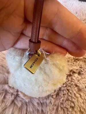 NWT Coach Bear Puffy Bag Charm In Shearling CDD52 thumbnail 3