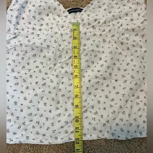 Brandy Melville Floral White Spaghetti Strap Top thumbnail 8