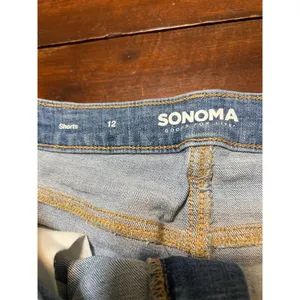 Sonoma Distressed Denim Jean Shorts Distressed Cuffed Size 12 thumbnail 4