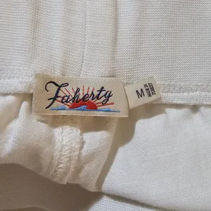Faherty‎ Womens White Arlie Day Linen Blend Pants Medium thumbnail 3
