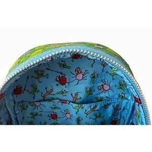 Loungefly Disney Pixar A Bug's Life Mini Backpack PT Flea Charm NWT Green thumbnail 7