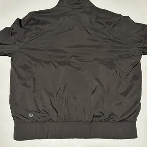 Lululemon Bombs Away Black / Olive Green Camo Print Reversible Zip Jacket Sz 6 thumbnail 8