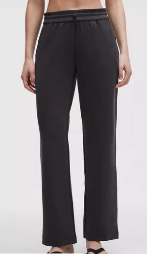 Lululemon Softstreme Straight-Leg High-Rise Pants Sz 8 Charcoal Black thumbnail 1