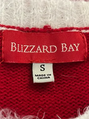 Blizzard Bay Crewneck Ugly Christmas Sweater Embellished Santa Red S thumbnail 6