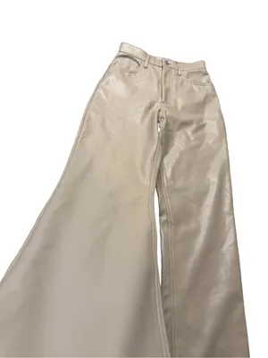 ✨ Abercrombie & Fitch‎ 90s Straight Ultra High Rise Vegan Leather Pants 25 ✨ thumbnail 5
