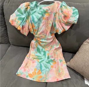 Petal & Pup Natalie Puff Sleeve Mini Dress thumbnail 3