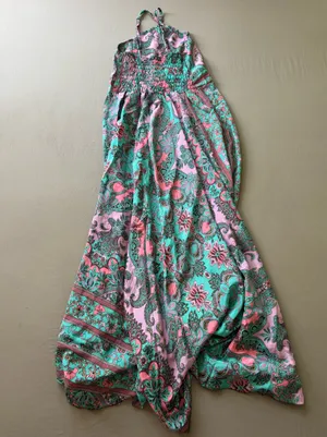Boho Paisley Floral Maxi Summer Dress thumbnail 4