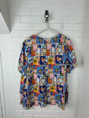 C&C California Beach Tropical Print Top Plus Size thumbnail 9