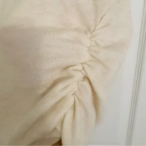 Japanese Kawaii Cream Beige Summer Knitted Cowl Neck Blouse Shirt Top thumbnail 7