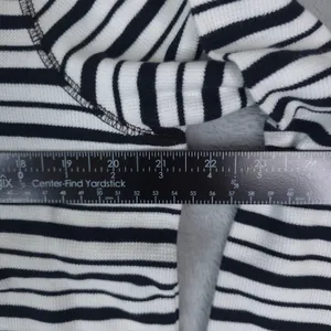 Crazy Horse Striped Waffle Knit Thermal Shirt Women Medium Navy Blue White thumbnail 13
