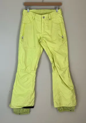 Burton Women's FLY PT Blue‎ Snowboarding Pants Dryride Size Small Yellow thumbnail 1