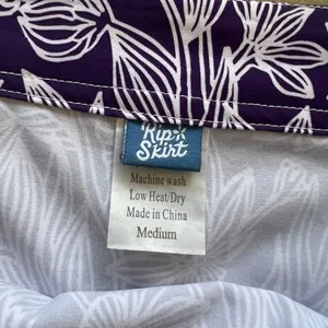 RipSkirt Hawaii Length 1 Medium‎ Viola Purple 16.25” Hibiscus Wrap Beach Adjust thumbnail 3