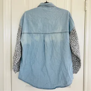 Blue Blushing Brunette Mid Wash Denim Jacket Women one size thumbnail 3