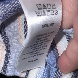 artisan ny‎ linen dress Blue White Stripe V Neck Sleeveless Medium thumbnail 5