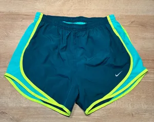 Nike Dri-Fit Women's Small Running Shorts Teal Blue/ Neon thumbnail 1