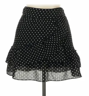 Sézane Carolina black polka-dot print mini skirt thumbnail 1
