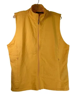 Southpointe Womens 2XL Mustard Yellow Full Zip Mock Neck Cotton Blend Vest thumbnail 1