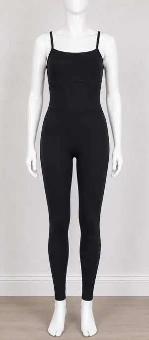 All In Motion Womens Everyday Soft Bodysuit Black Yoga Jumpsuit UPF 50+ X-Small‎ thumbnail 1