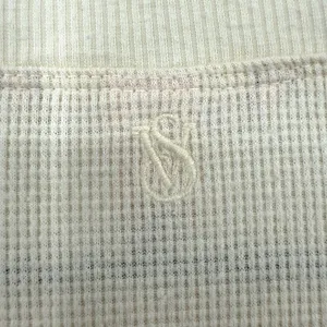 Victoria's Secret Size XL Long Sleeve Waffle Knit‎ Top Shirt Cream Mock Neck thumbnail 4
