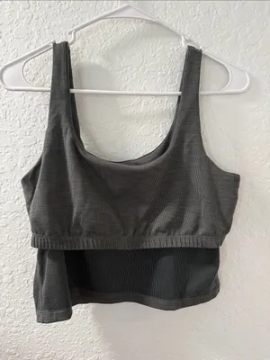 BEYOND YOGA Ribbed Tank Top in Charcoal Size XL thumbnail 9