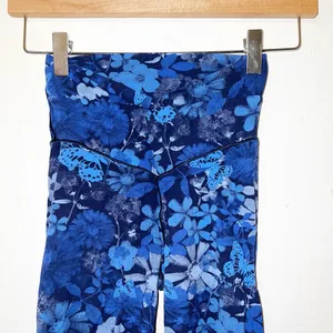 Aerie offline real me xtra floral butterfly 7/8 high rise blue leggings thumbnail 2